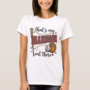 T-shirt C'est mon petit-fils là-bas Grand-mère de baseball
