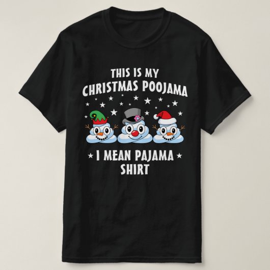 T-shirt C'Est Mon Poojama De Noël Drôle Poop (Design devant)