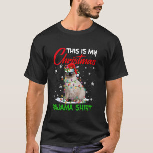 T-shirt C'Est Mon Pyjama De Noël Birman Chat Santa Hat X