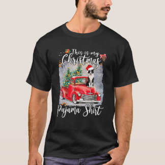 T-shirt C'Est Mon Pyjama De Noël Bordure Collie Chien Truc