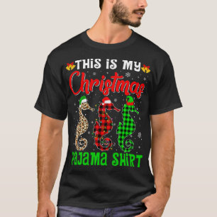 T-shirt C'Est Mon Pyjama De Noël Cheval De Mer Père Noël H