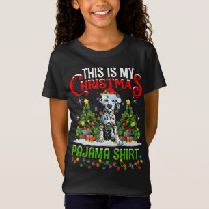 T-Shirt C'Est Mon Pyjama De Noël Chien Dalmatien Christma