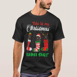 T-shirt C'Est Mon Pyjama De Noël Chien De Terre-Neuve