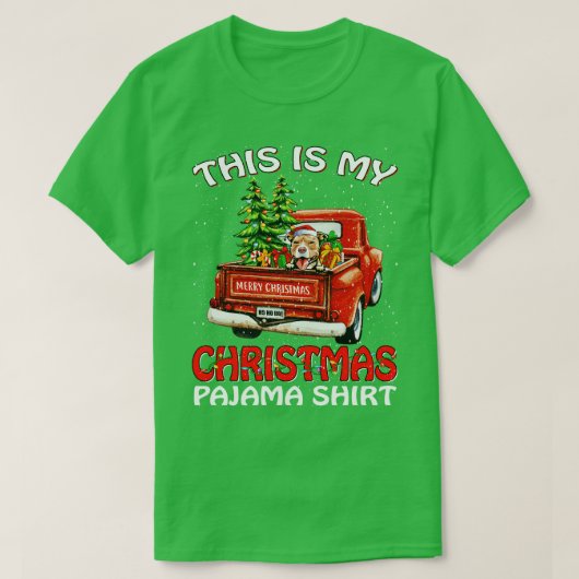 T-shirt C'Est Mon Pyjama De Noël Chirt Pit Taureau T (Design devant)