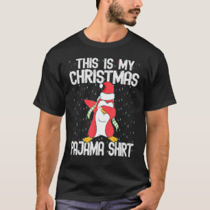 T-shirt C'Est Mon Pyjama De Noël Dabbing Penguin