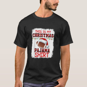 T-shirt C'est mon pyjama de Noël de football assorti à la
