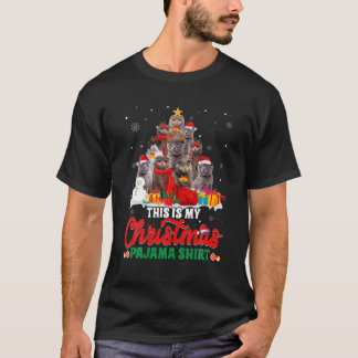 T-shirt C'Est Mon Pyjama De Noël Ecosse Arbre Poulet