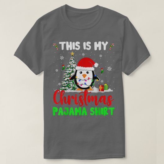T-shirt C'Est Mon Pyjama De Noël Feux Père Noël Pen (Design devant)