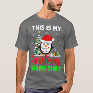 T-shirt C'Est Mon Pyjama De Noël Feux Père Noël Pen