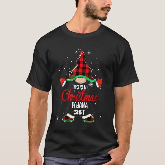 T-shirt C'est mon pyjama de Noël Gnome Noël Red P (Devant)