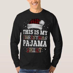 T-shirt C'Est Mon Pyjama De Noël Leopard Buffalo Plaid R