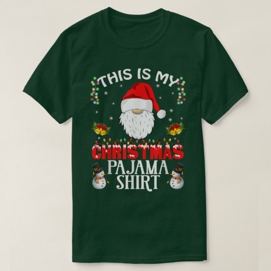 T-shirt C'Est Mon Pyjama De Noël Les Lumières De Noël (Design devant)