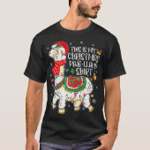 T-shirt C'Est Mon Pyjama De Noël Llama Père Noël (Devant)