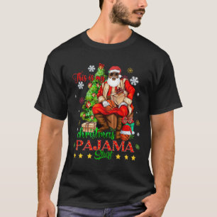 T-shirt C'est mon pyjama de Noël noir afro-américain