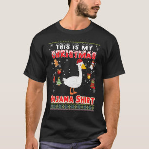 T-shirt C'Est Mon Pyjama De Noël Oie Mal Doux Moi