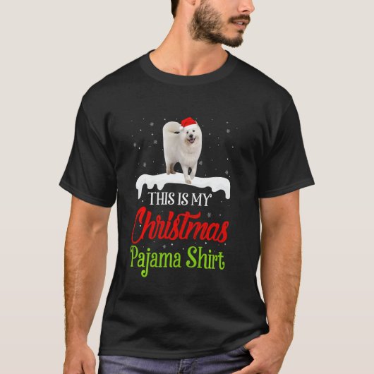 T-shirt C'Est Mon Pyjama De Noël Samoyé Chien (Devant)