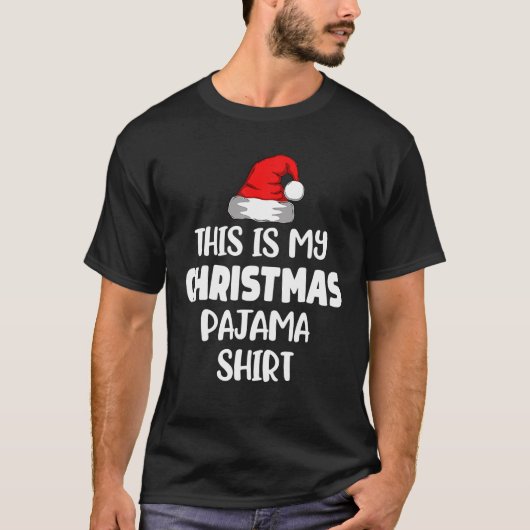 T-shirt C'Est Mon Pyjama De Noël Santa Hat Lights Noël (Devant)