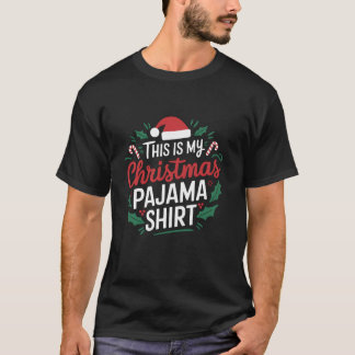 T-shirt C'Est Mon Pyjama De Noël Santa Hat Noël Li