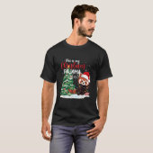 T-shirt C'est Mon Pyjama Panda Rouge (Devant entier)
