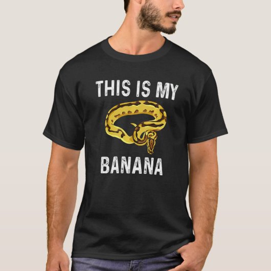 T-shirt C'est mon python à balle de serpent de banane (Devant)