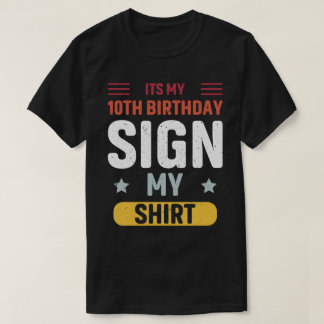T-shirt c'est mon signe de 10e anniversaire ma chemise