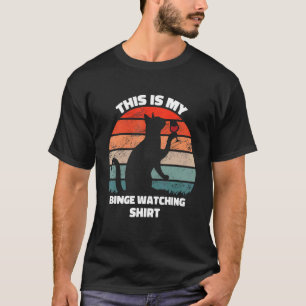 T-shirt C'est mon tour de regarder Retro Cat et Series