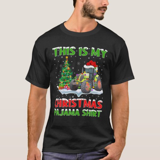 T-shirt C'Est Mon Tracteur De Pyjama Noël Noël (Devant)