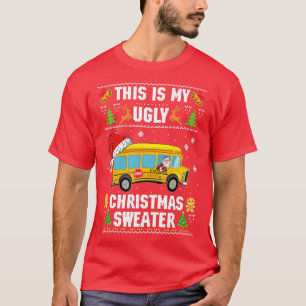 T-shirt C'Est Mon Vilain Sweet Christmas School Bus Drive