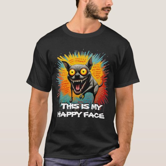 T-shirt C'est mon visage heureux (Devant)