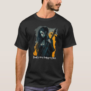 T-shirt C'est mon visage heureux de mercredi style gothiqu