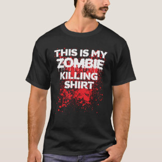 T-shirt C'est mon zombie tuant Funny Halloween Zombie S