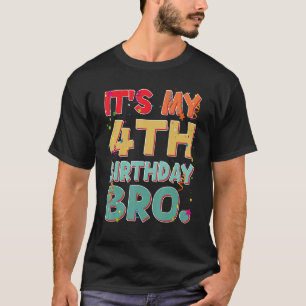 T-shirt C'est My 4th Birthday Bro Funny 4 ans Birthday Par