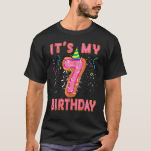 T-shirt C'est My 7th Birthday Doughnut Happy 7 years old G