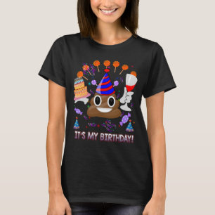 T-shirt C'est My Birthday Poop Emoji Funny