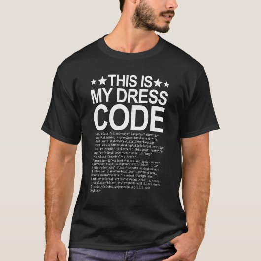 T-shirt C'est My Dress Code Coder Developer Computer Ner (Devant)