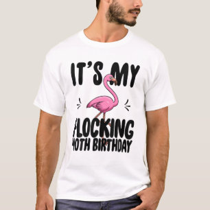 T-shirt C'est My Flocking 40th Birthday Shirt Funny Pink F