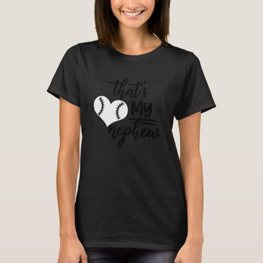 T-shirt C'est My Nephew Out There Baseball 1 (Devant)