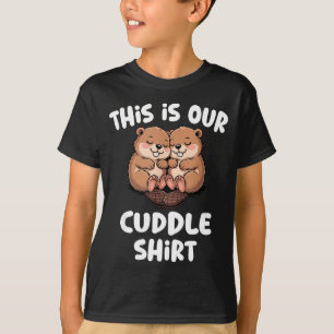T-shirt C'est notre chemise câline couple de castors migno