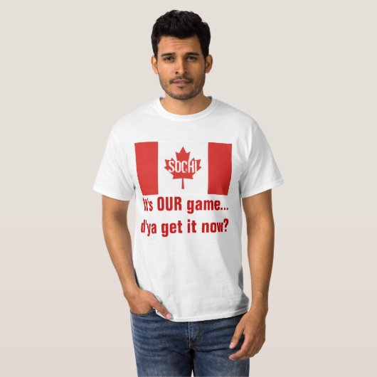 T-shirt C'est NOTRE jeu-hockey canadien (Devant entier)