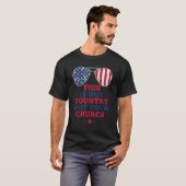 T-shirt C'Est Notre Pays Pas Votre Église Drapeau Américai (Devant entier)