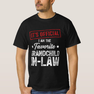 T-shirt C'est officiel Je suis le beau-enfant préféré