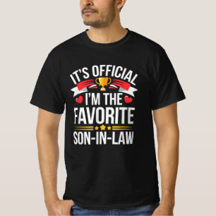 T-shirt C'Est Officiel, Je Suis Le Fils Préféré De La Loi