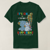 T-shirt C'est OK d'être un autre éléphant Puzzle Autism Aw (Design devant)