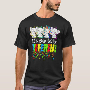 T-shirt C'est OK d'être un autre Puzzle Elephant Autism Aw