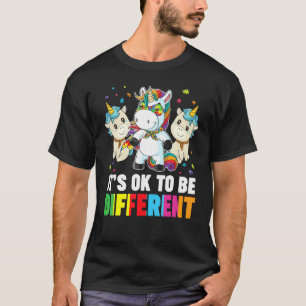 T-shirt C'est Ok Pour Être Différent Licorne Super-héros A