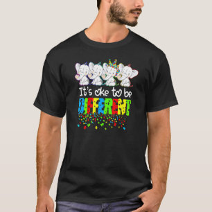 T-shirt C'est Ok Pour Être Différent Puzzle Éléphant Autis