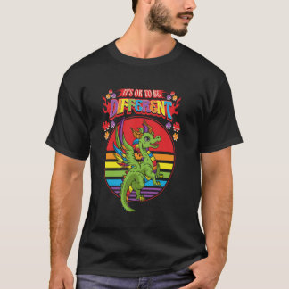 T-shirt C'est OK pour être différents Amoureux des dragons