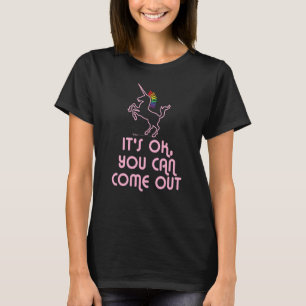 T-shirt C'est OK, vous pouvez sortir Unicorn Gay pride Wor