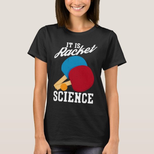 T-shirt C'Est Racket Science Ping Pong Tennis De Table (Devant)