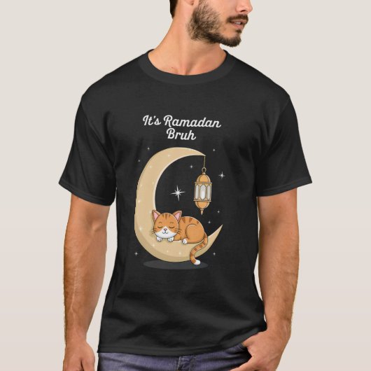 T-shirt C'est Ramadan Bruh u2013 Conception de chat islami (Devant)
